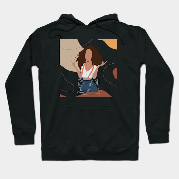 Fashionista Designer Dressmaker Lady Hoodie by Art by Ergate